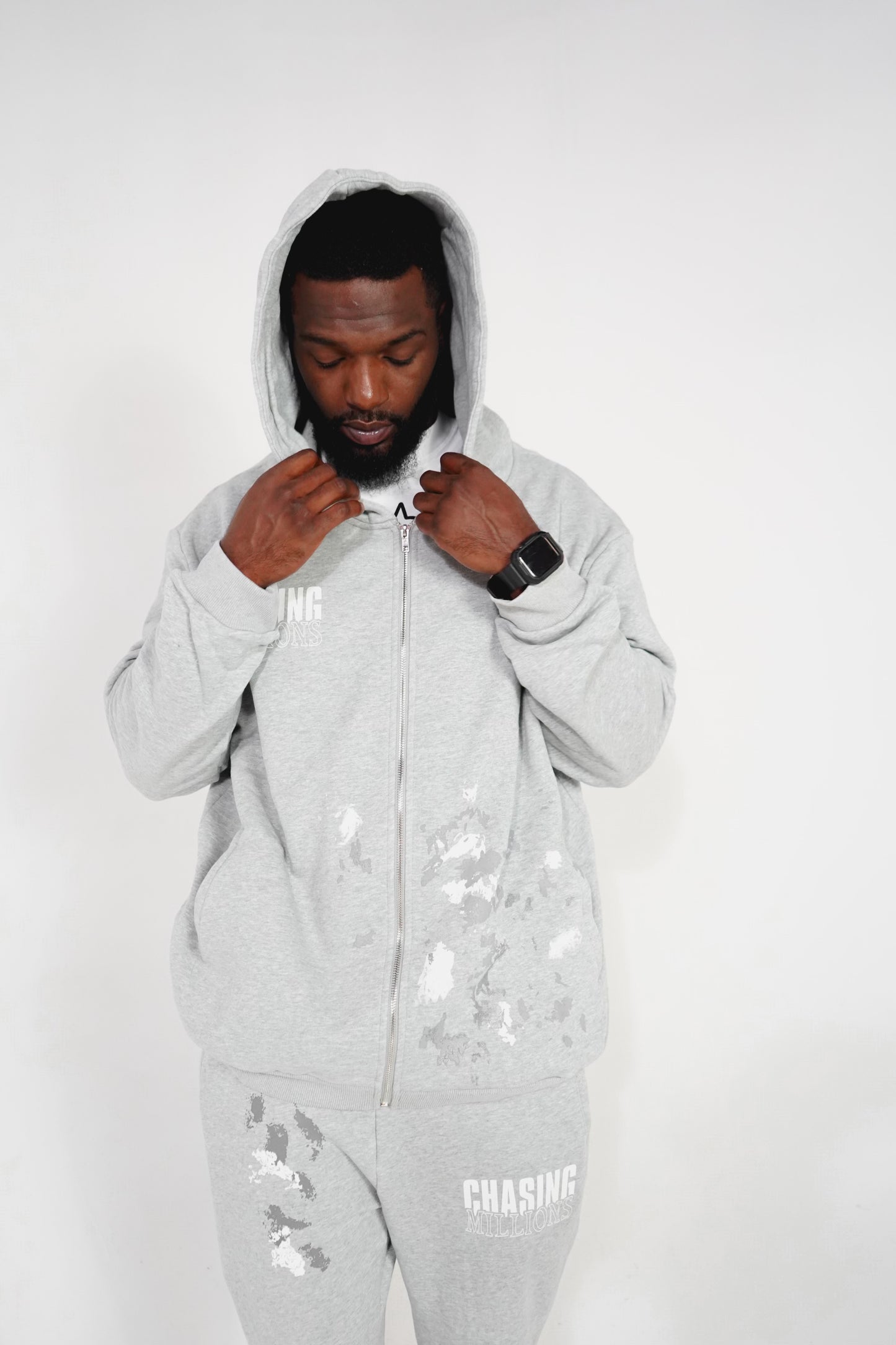 PAINT SPLATTER FLARED SWEATSUIT